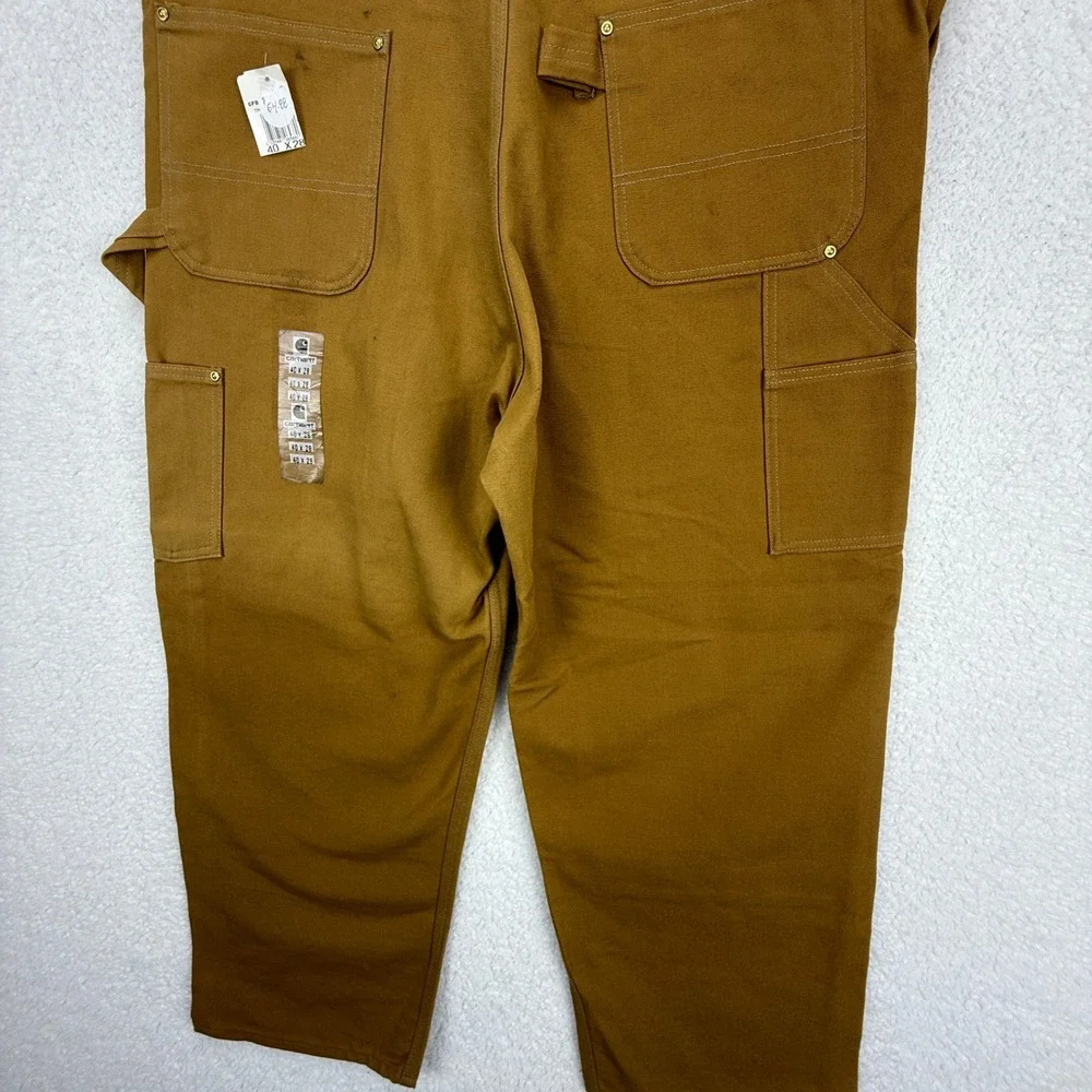 Carhartt Duck Bib Overalls Mens 40x32 Brown Canvas 6FB Workwear NWT NOS